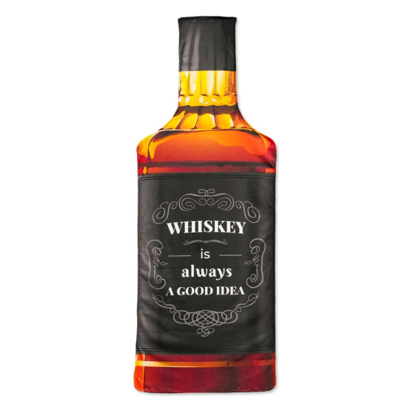 Ręcznik w kształcie butelki whisky.